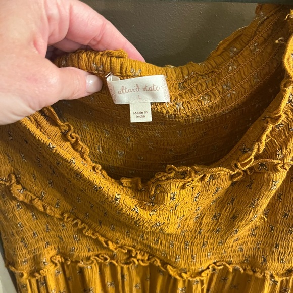 Altar'd State Large Yellow Ruffled Jumpsuit - Picture 3 of 7